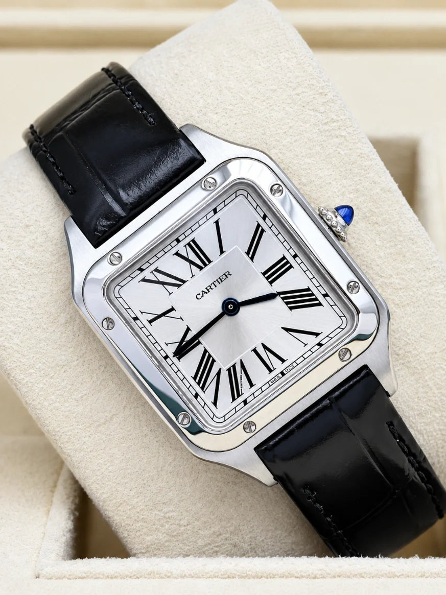 Cartier Santos-Dumont Black Leather