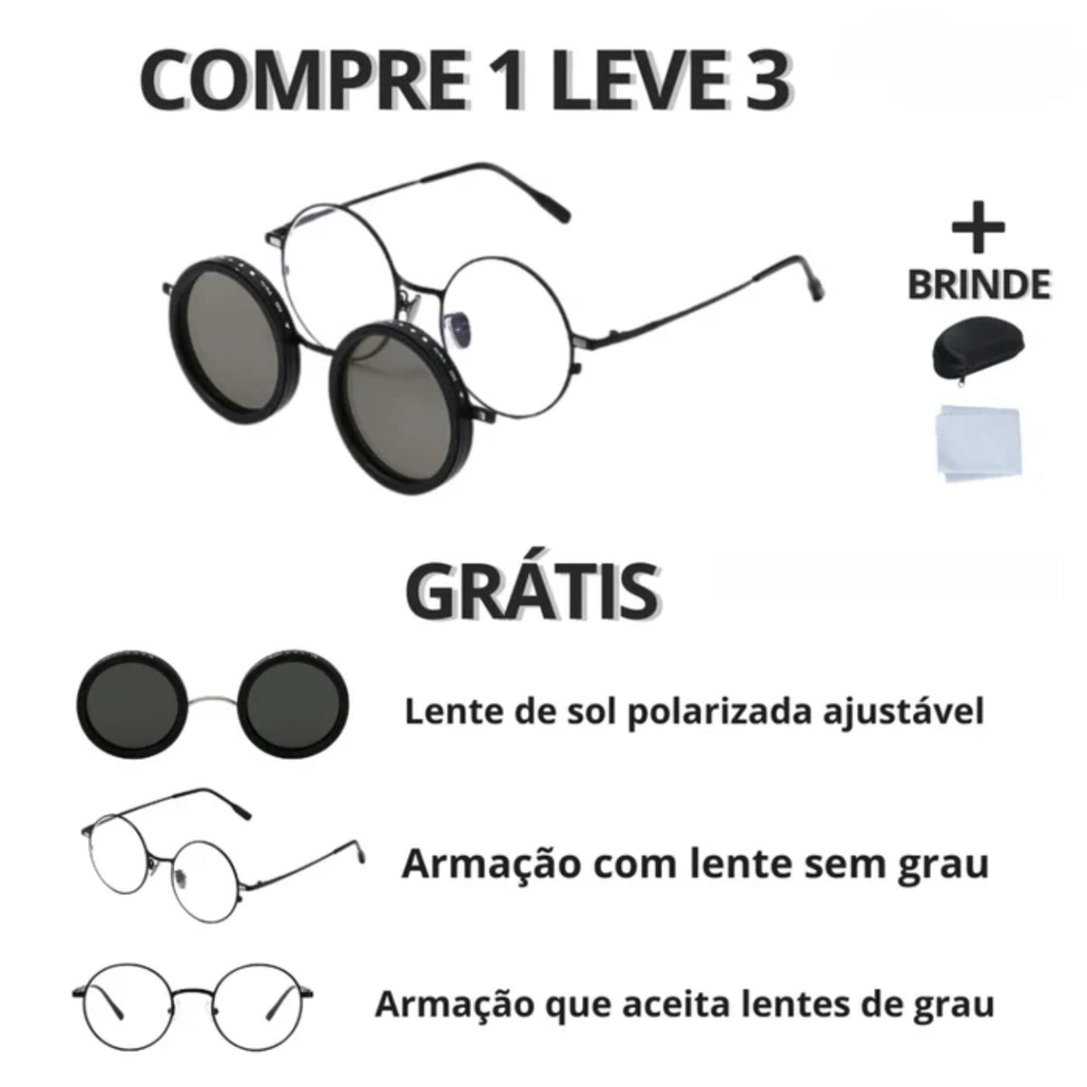 Adjustable Polarised Sunglasses with Free Protective Case