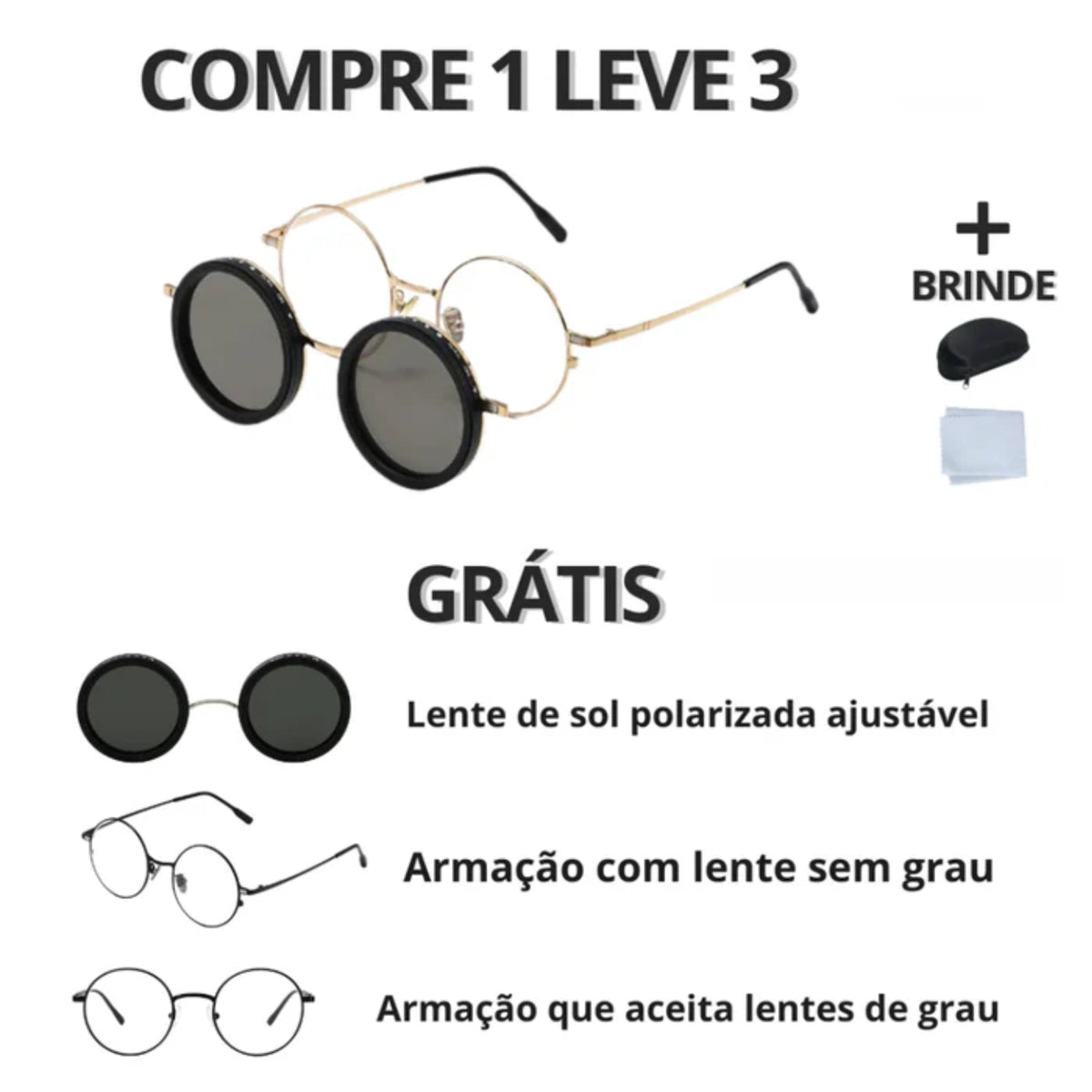 Adjustable Polarised Sunglasses with Free Protective Case