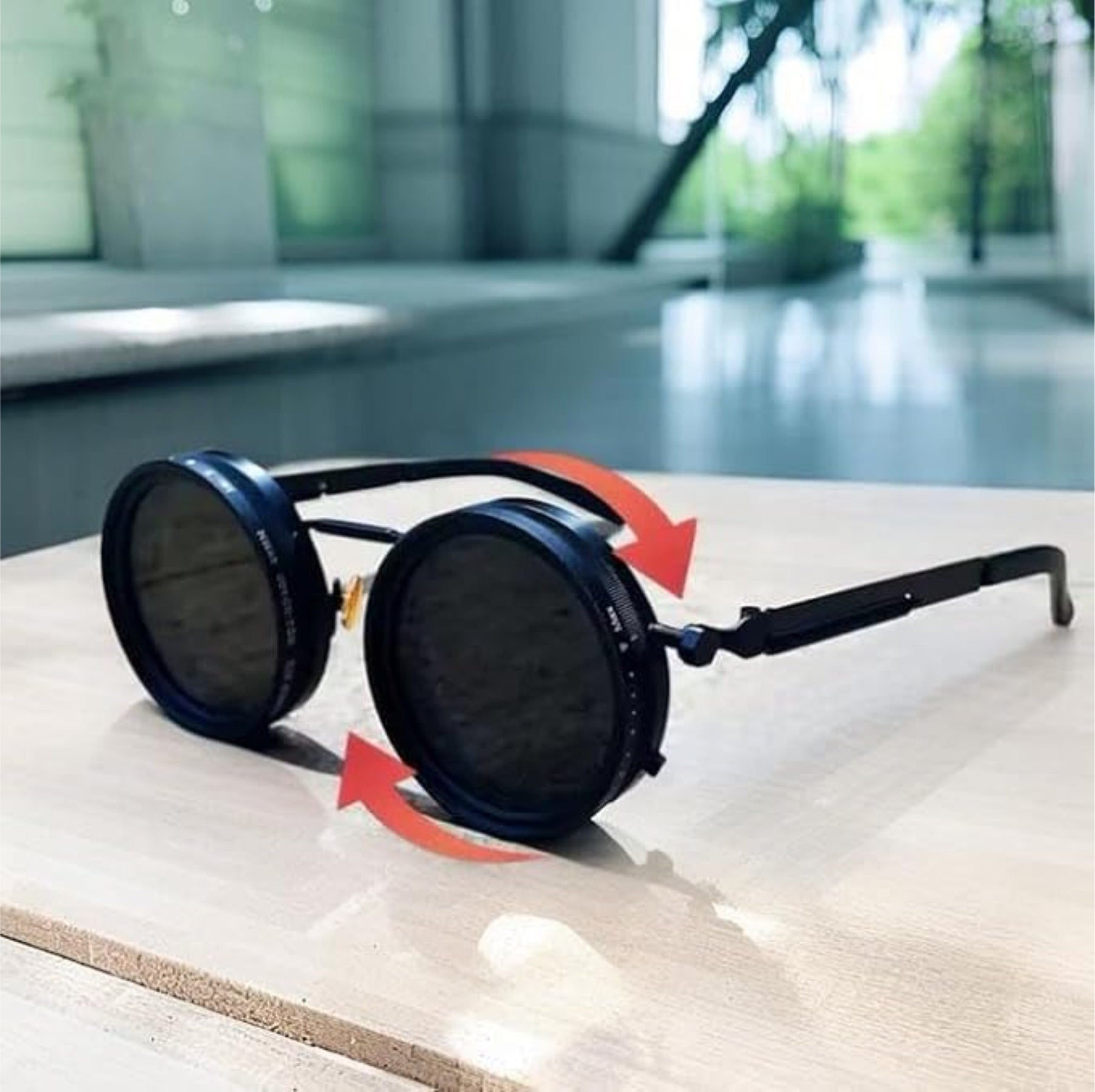 Óculos de Sol com Lentes Ajustáveis e Polarizadas + Capinha Protetora de Brinde