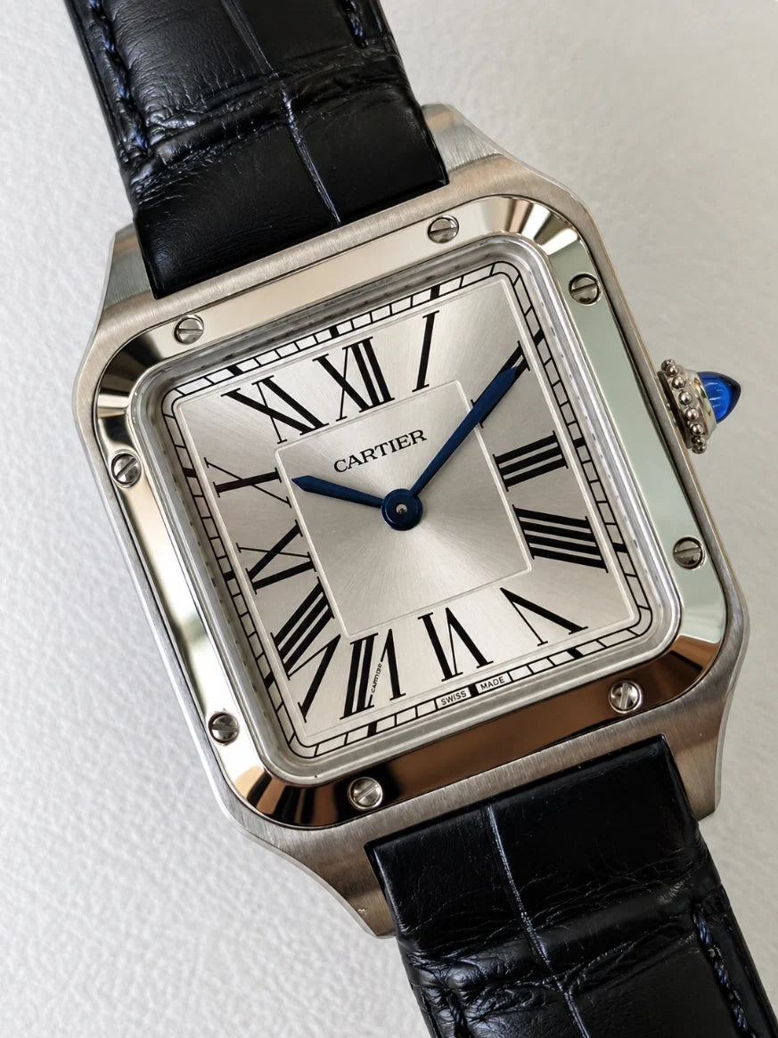 Cartier Santos-Dumont Black Leather
