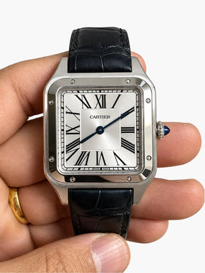 Cartier Santos-Dumont Black Leather