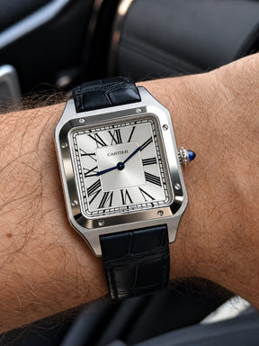 Cartier Santos-Dumont Black Leather