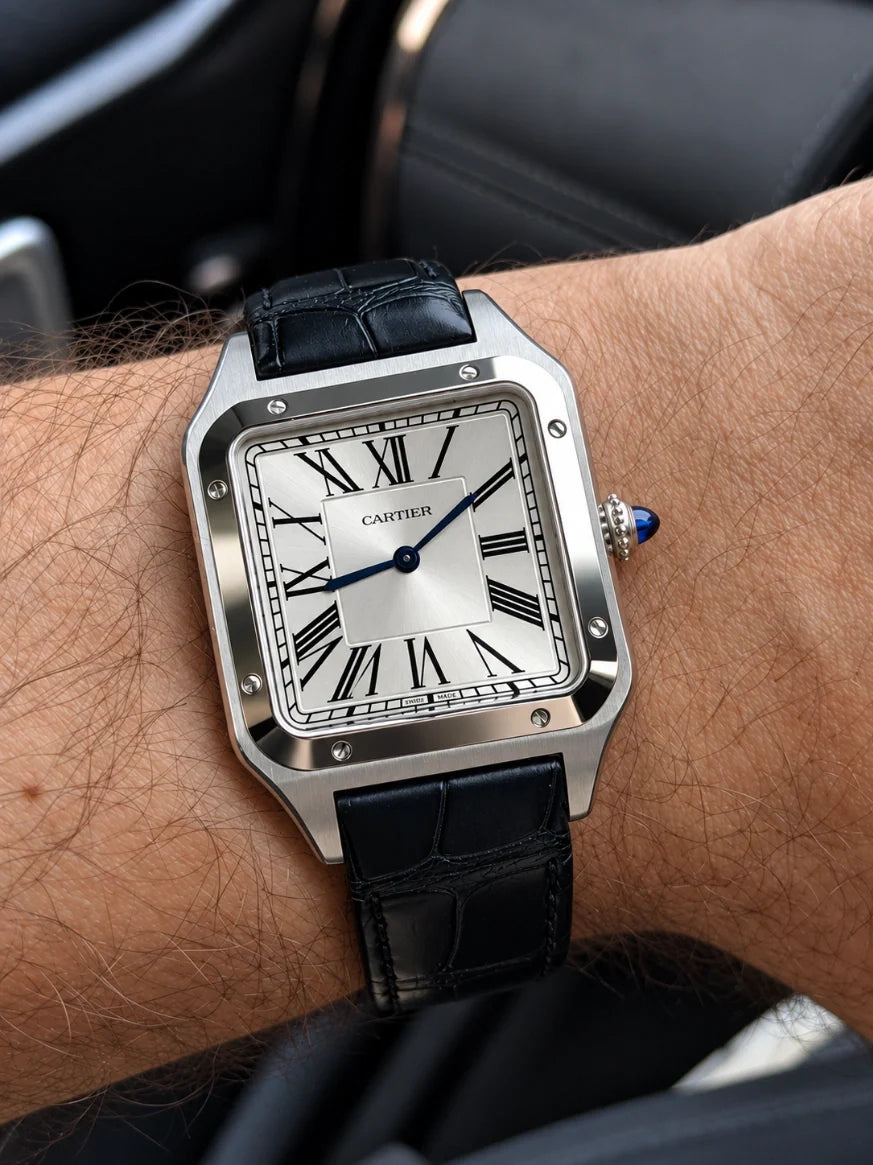 Cartier Santos-Dumont Black Leather