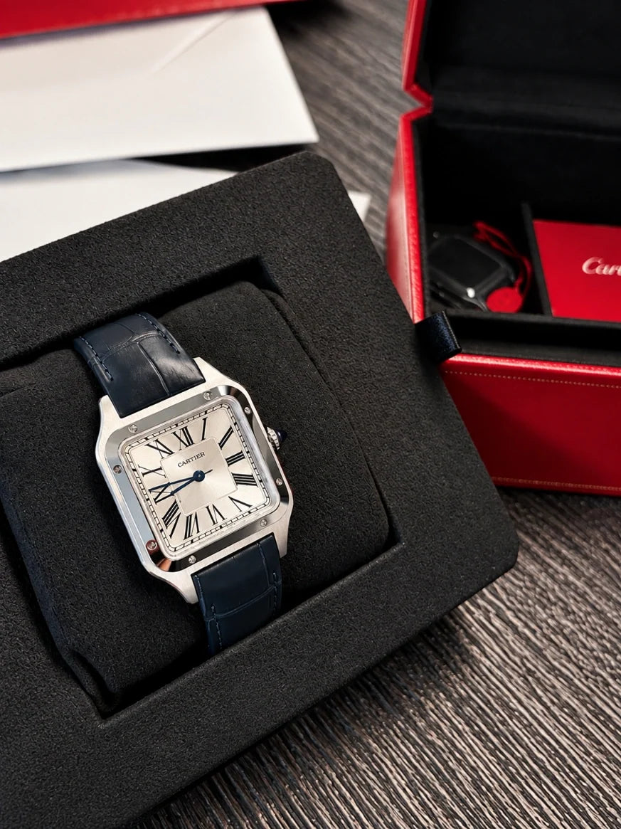 Cartier Santos-Dumont Black Leather