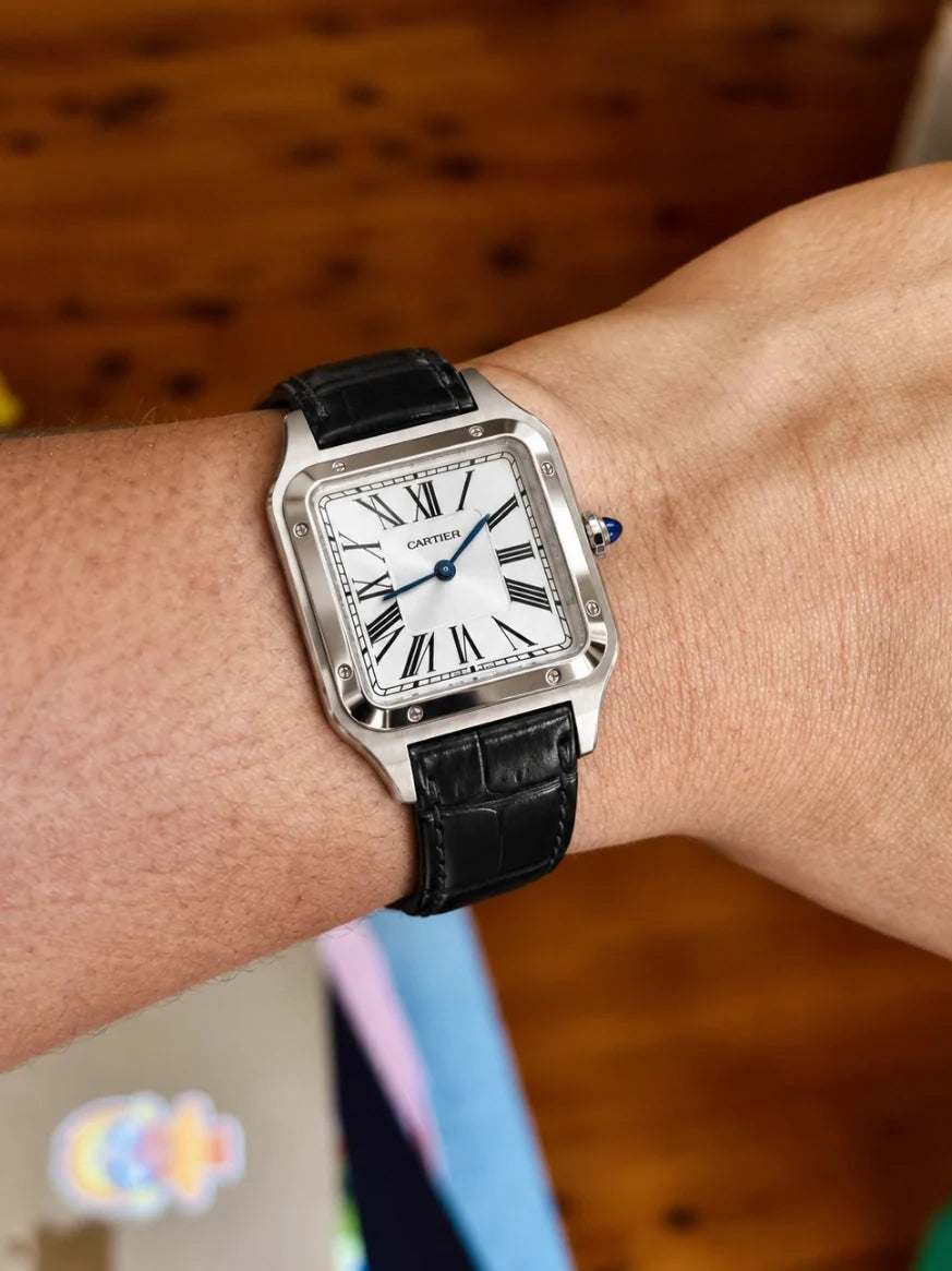 Cartier Santos-Dumont Black Leather
