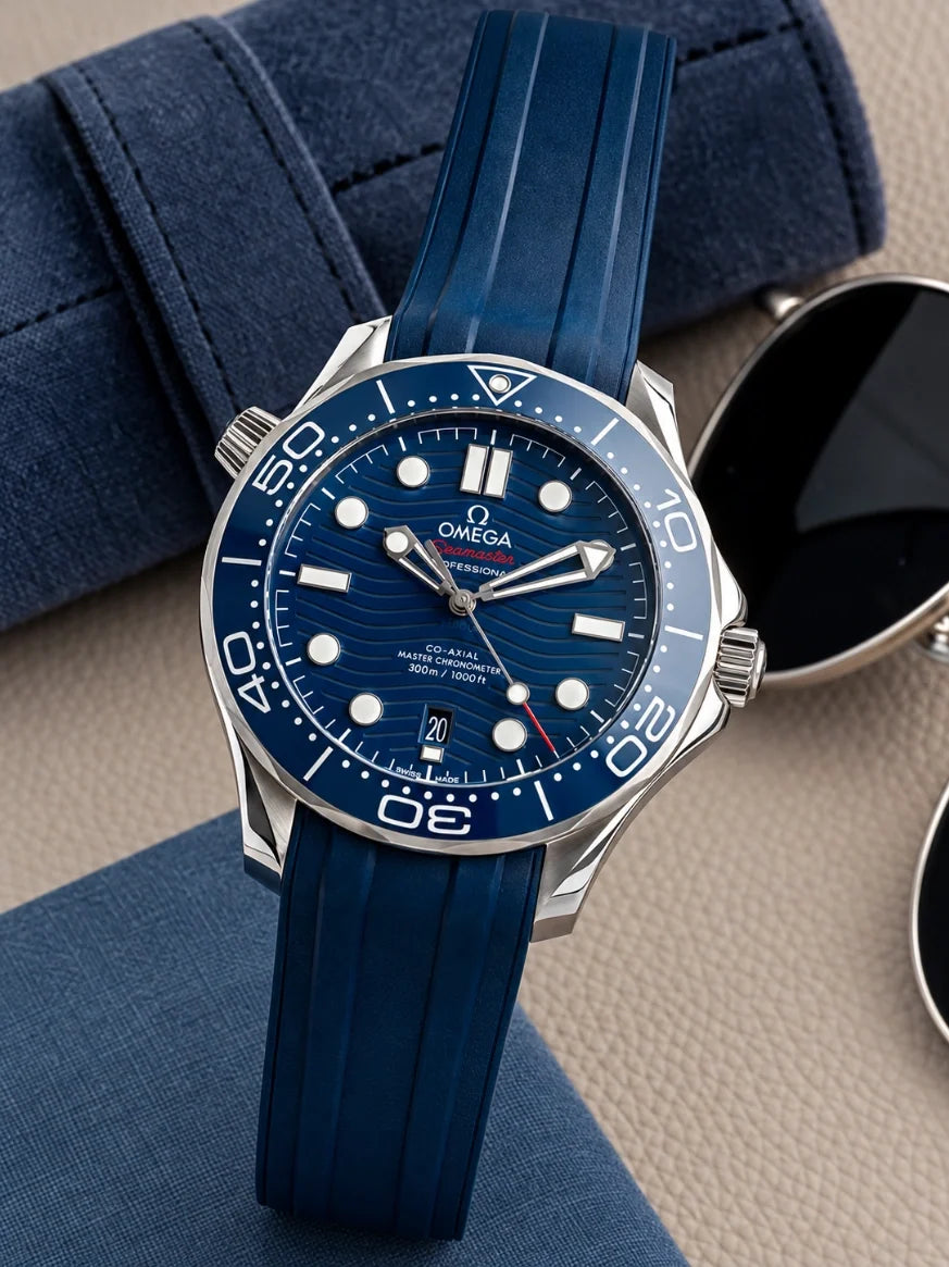 Omega Seamaster Diver 300M Blue Rubber